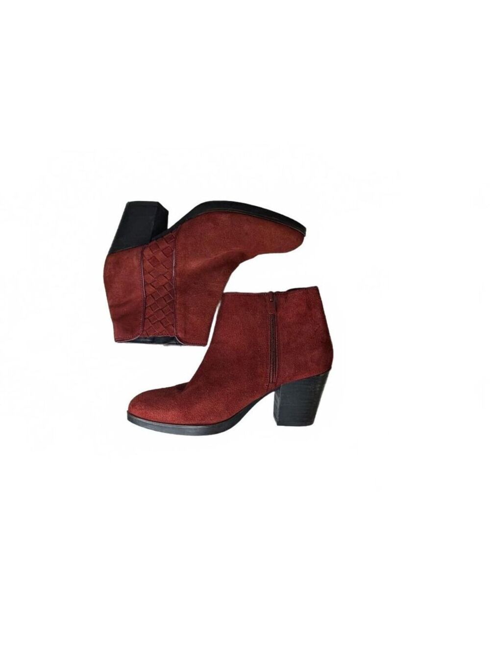 Eric Michael Cecilia Red Suede Leather Ankle Boots Size 37